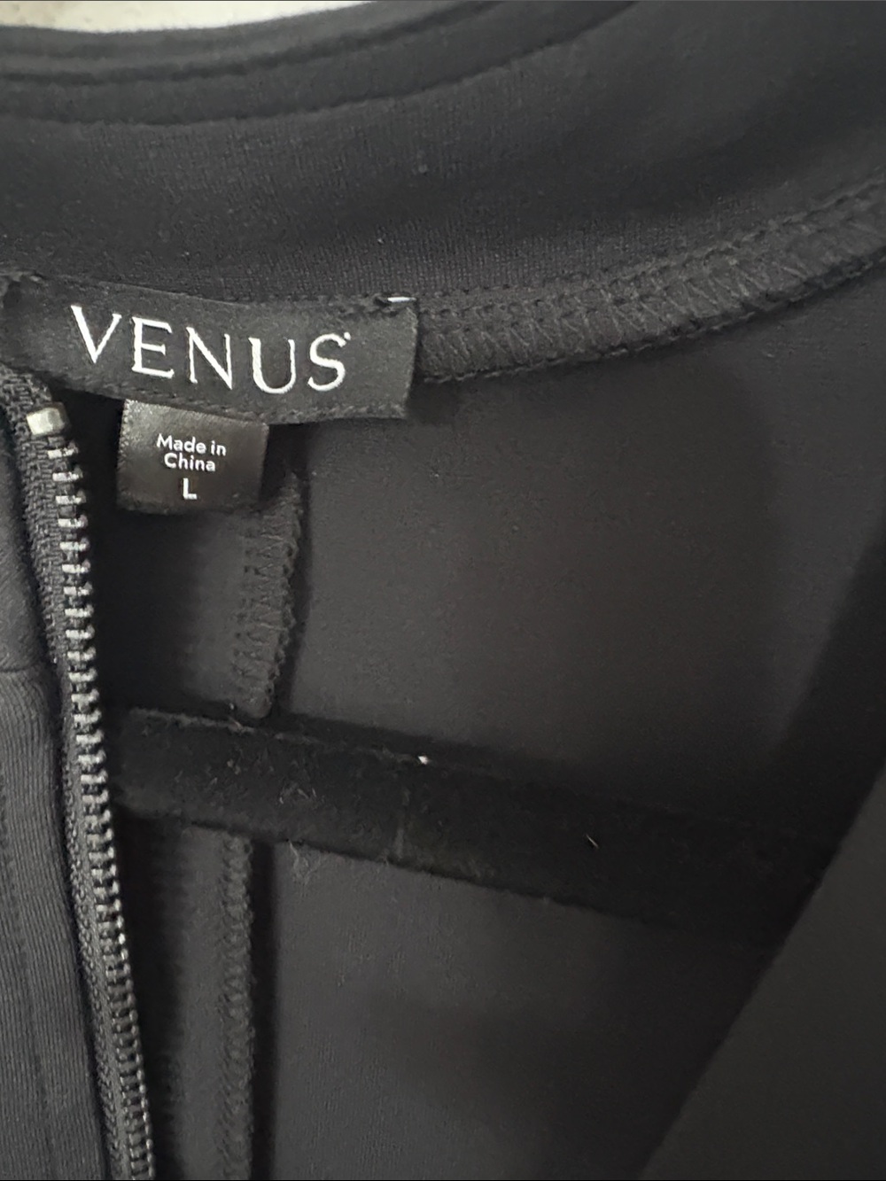 VENUS Black Long Sleeve Zip-Up Shift Dress - Picture 2 of 5